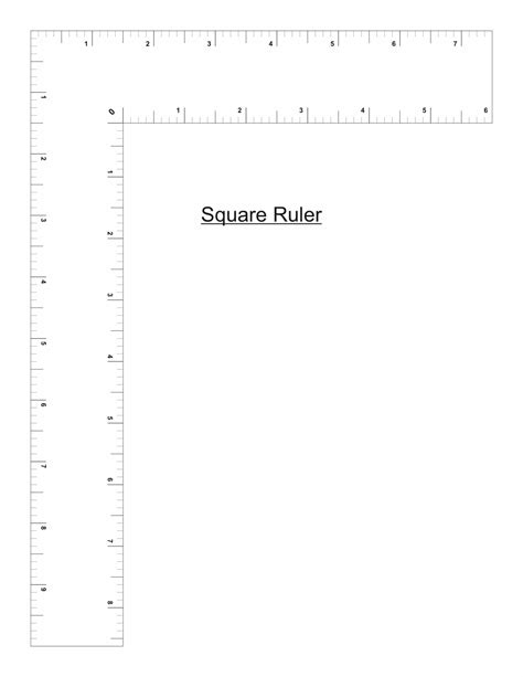Printable Square Ruler